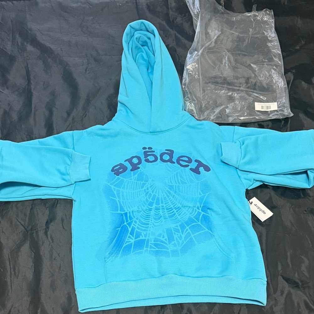 Spider Blue Kids Hoodie